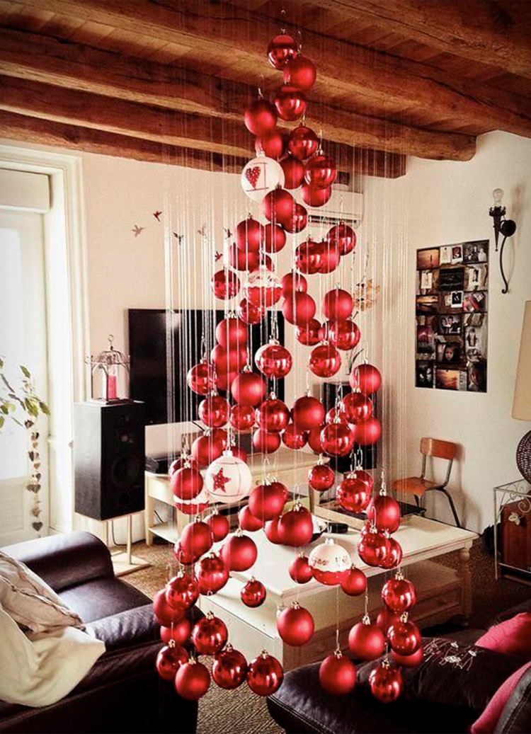 Ideias para decorar Árvore de Natal suspensa It Mãe