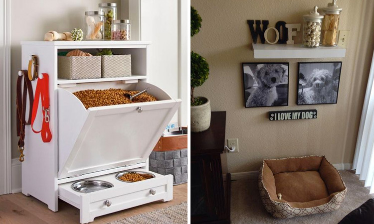 Espaço para ração e cantinho pet It Mãe