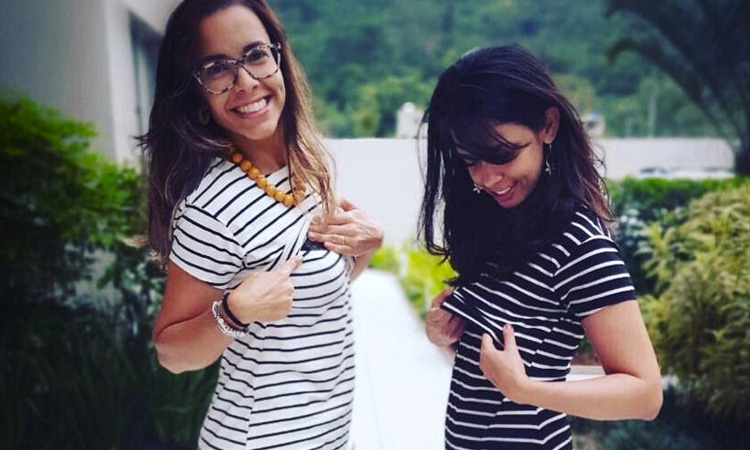Looks para mães lactantes vestido amamentação Moda Mamãe Eu Quero