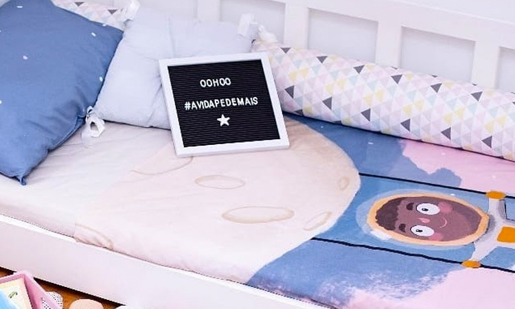 Roupas de cama para crianças estampa de astronauta Oohoo Kids