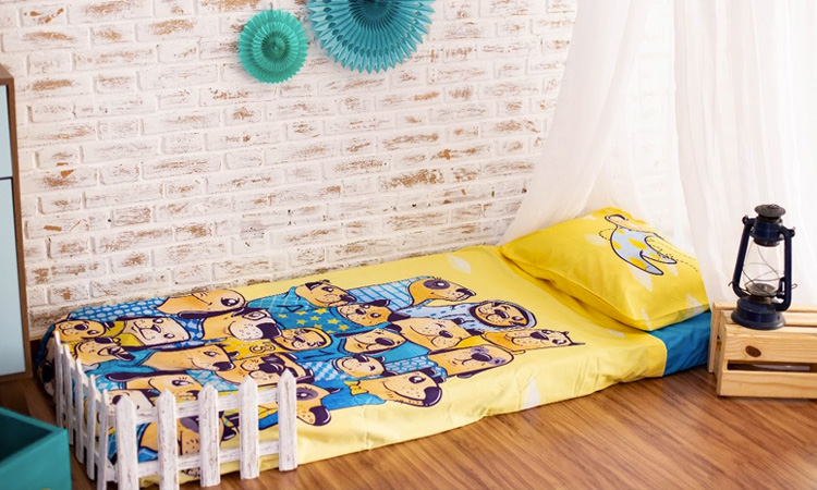 Roupas de cama para crianças estampa cachorro Oohoo Kids