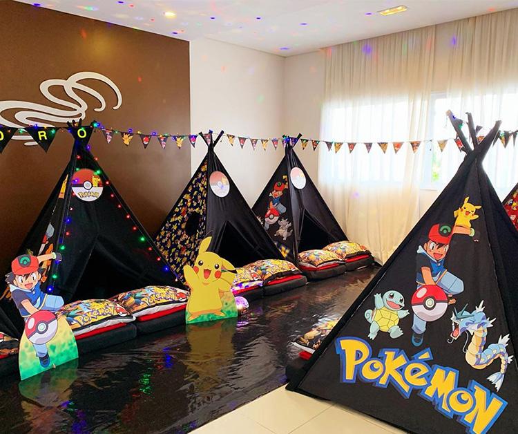 Tema para festa do pijama Pokémon Pijamas Party It Mãe