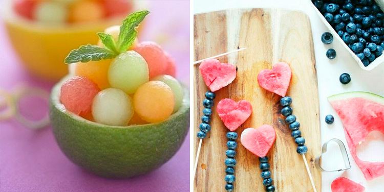 Snacks de melancia e melão It Mãe