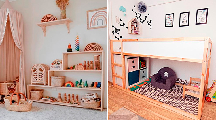 Organização criativa quarto montessoriano It Mãe