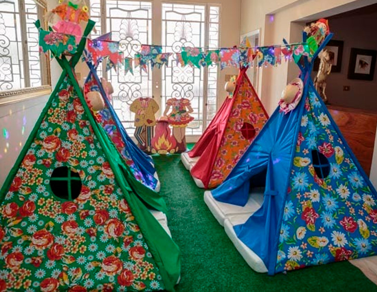 Festa do pijama decoração junina Pijamas Party - It Mãe