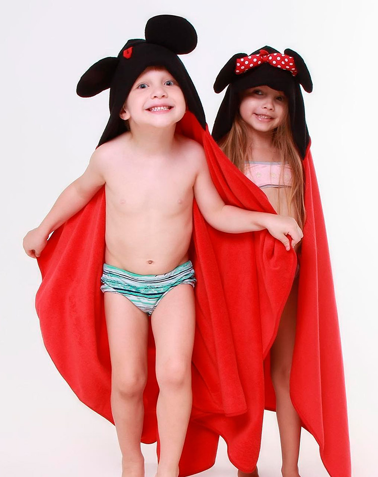 Rotina lúdica toalha infantil mickey e minnie Eumini - It Mãe