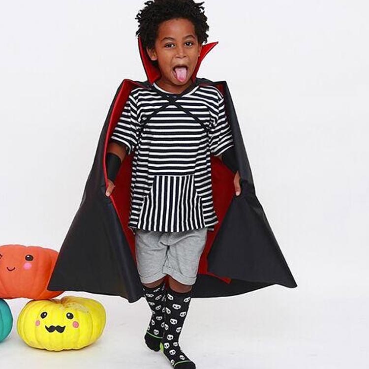 Capa vampiro preto e vermelho -  fantasias e acessórios para Halloween - Lana Trends