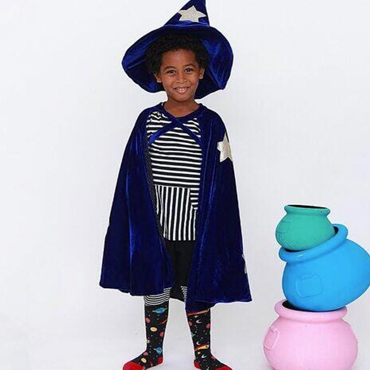 Capa Mago Azul -  fantasias e acessórios para Halloween - Lana Trends