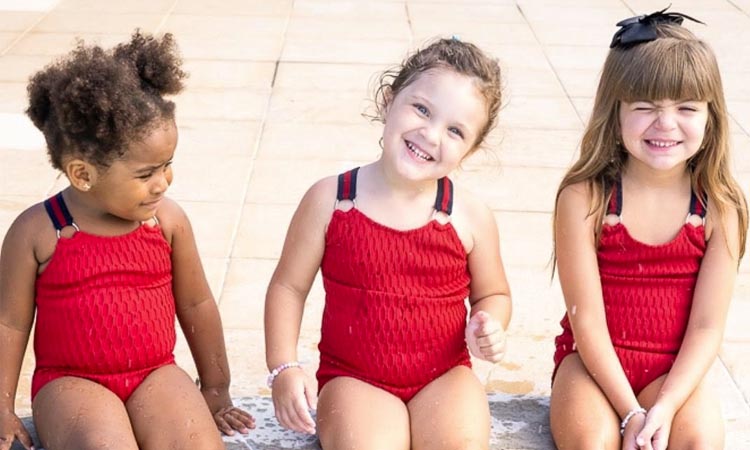 Maiô vermelho Lookinhos para praia e piscina Planet Beach Brasil - It Mãe