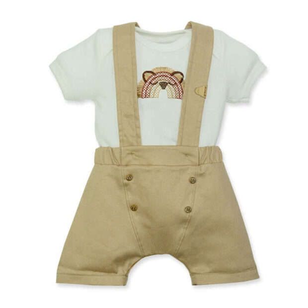 Conjunto com body e jardineira Grow Up