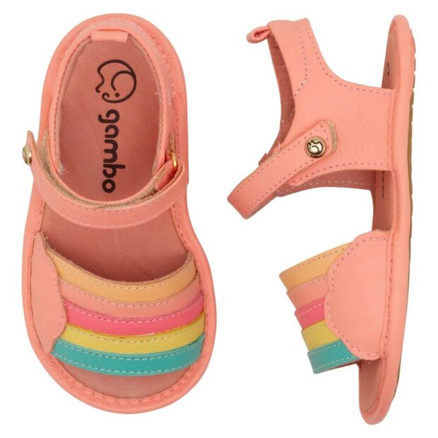 Sandália Gambo Pêssego colorido Laranjeiras Kids - It Mãe