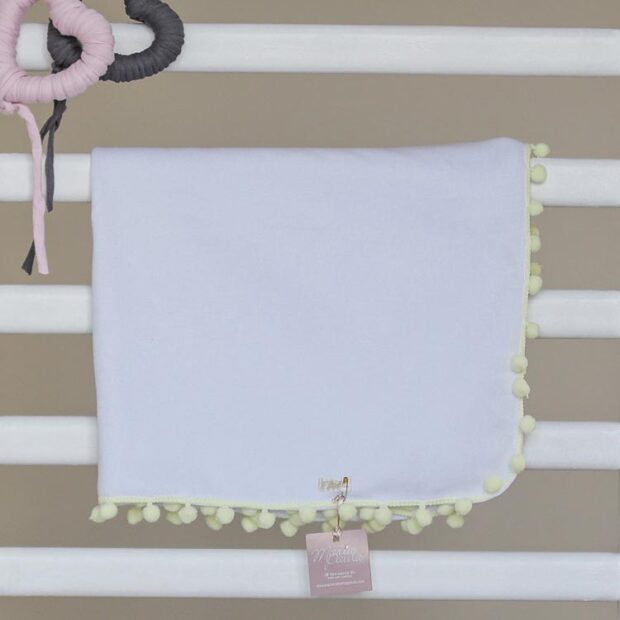 Manta branca Maria Paula Bebê