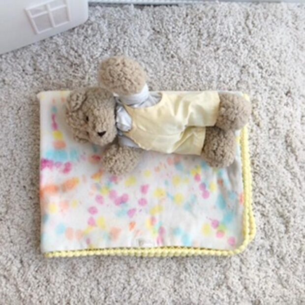 Manta tie dye amarela Maria Paula Bebê