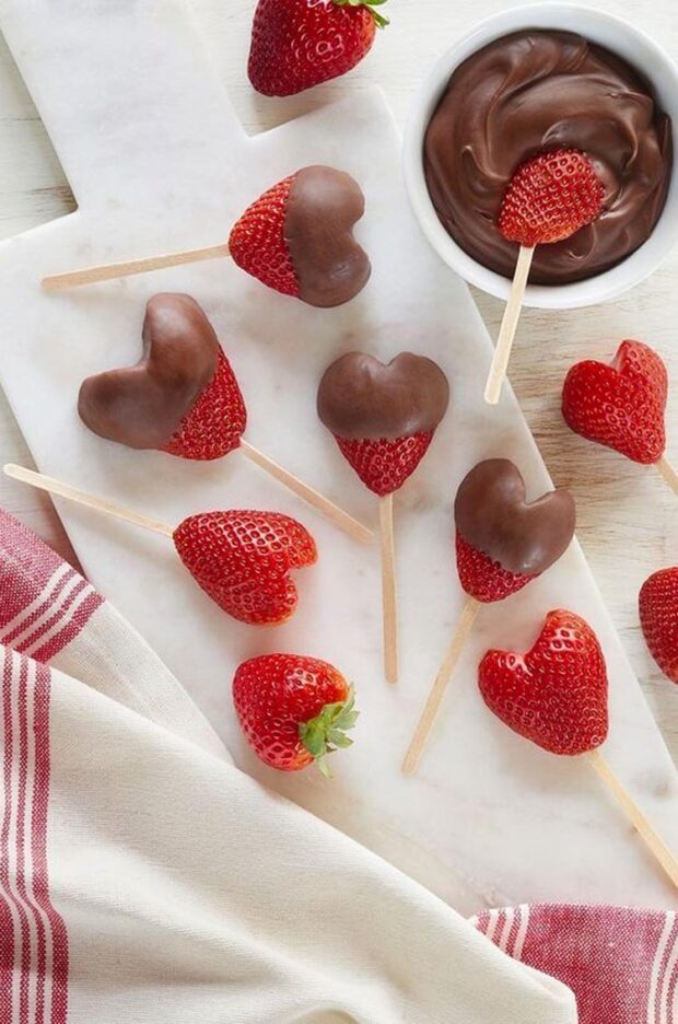 Espeto de chocolate coração  para o Dia dos Namorados - It Mãe